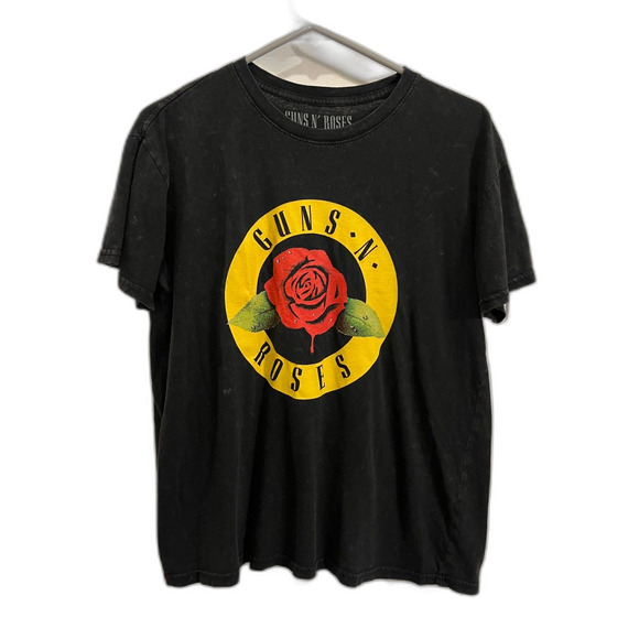 Guns & Roses Black Rock n Roll T Shirt Tee Top   Women's Size Medium - Picture 2 of 8